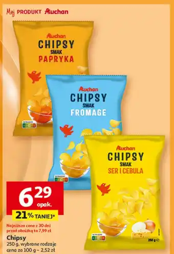 Auchan Chipsy fromage Auchan oferta