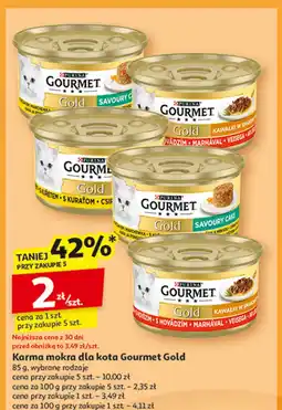Auchan Karma dla kota mus z wołowiną Purina Gourmet Gold oferta