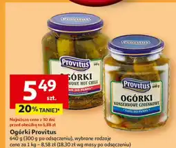 Auchan Ogórki konserwowe hot chili Provitus oferta