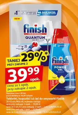 Auchan Żel do zmywarek lemon Finish All In 1 Max oferta
