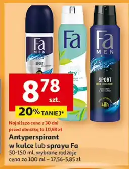 Auchan Dezodorant green tea Fa Fresh & Dry oferta