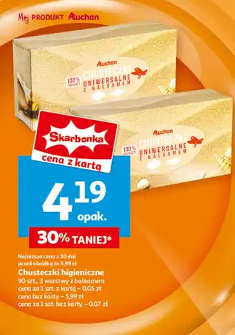 Auchan Chusteczki uniwersalne Auchan oferta