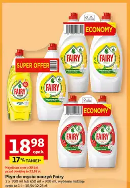 Auchan Płyn do naczyń lemon 900 ml + płyn extra citrus 650 Fairy oferta