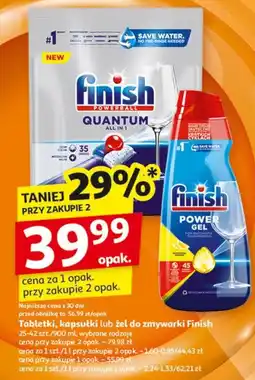 Auchan Tabletki kapsułki lub żel do zmywarki Finish oferta