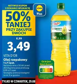 Lidl Olej rzepakowy Vita D'or oferta
