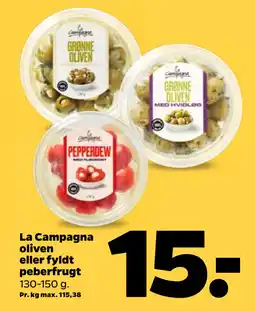 Netto La Campagna oliven eller fyldt peberfrugt oferta