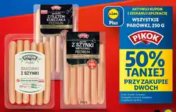 Lidl Parówki z szynki wieprzowej Pikok oferta