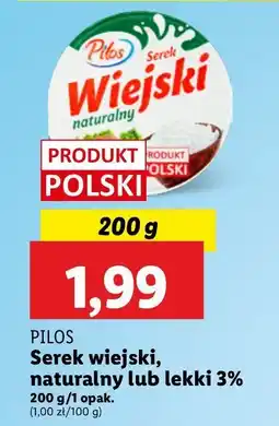 Lidl Serek wiejski lekki 3% Pilos oferta