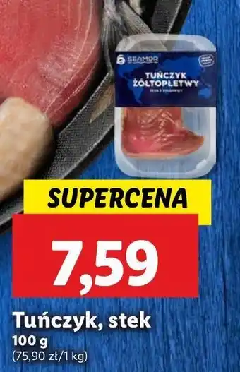 Lidl Tuńczyk żółtopłetwy stek Seamor oferta