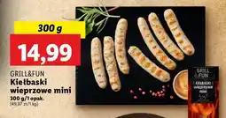 Lidl Kiełbaski wieprzowe mini Grill And Fun oferta