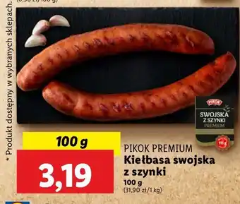 Lidl Kiełbasa swojska z szynki Pikok oferta