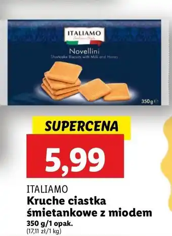 Lidl Ciastka śmietankowe z miodem Italiamo oferta