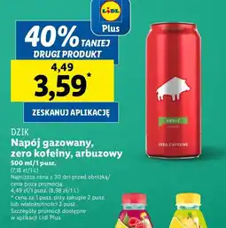 Lidl Napój energetyczny arbuz zero Wk Dzik oferta