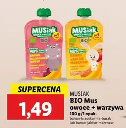 Lidl Mus jabłko banan Musiak oferta