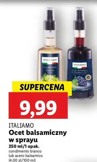 Lidl Ocet balsamiczny biały Italiamo oferta