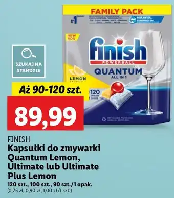 Lidl Kapsułki do zmywarki lemon Finish Quantum oferta