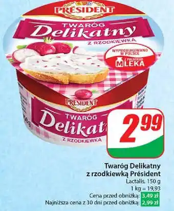 Dino Twaróg delikatny z rzodkiewką President oferta