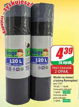 Dino Worki na śmieci z taśmą 120 l oferta