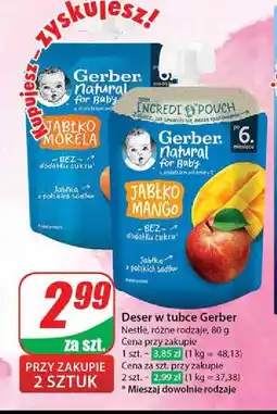 Dino Deserek jabłko morela Gerber natural for baby oferta
