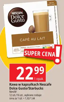 E.Leclerc Kawa w kapsułkach Nescafe Dolce Gusto/Starbucks Nestlé oferta