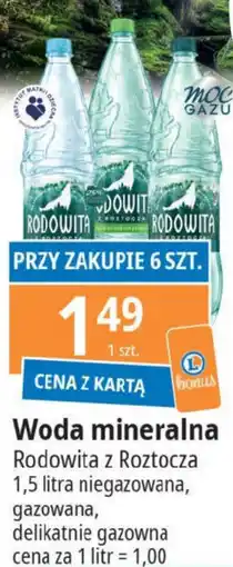 E.Leclerc Woda mineralna Rodowita z Roztocza oferta