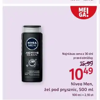 Rossmann Żel pod prysznic Nivea Men Active Clean oferta