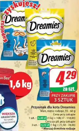 Dino Przysmak dla kota z serem Dreamies oferta