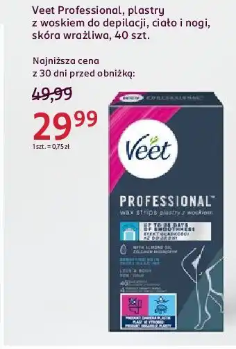 Rossmann Plastry do depilacji twarzy skóra wrażliwa Veet Professional oferta