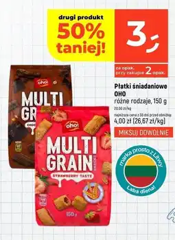 Dealz Przekąska wielozbożowa z nadzieniem o smaku czekoladowym Oho! oferta