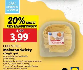 Lidl Makaron pappardelle Chef select oferta