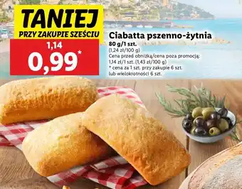 Lidl Ciabatta pszenno-żytnia oferta