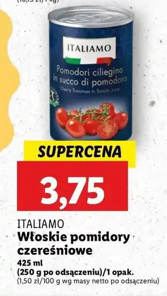 Lidl Pomidory krojone wiśniowe Italiamo oferta