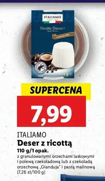 Lidl Deser z ricottą amaretto Italiamo oferta