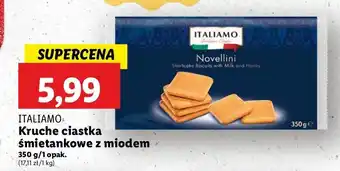 Lidl Ciastka śmietankowe z miodem Italiamo oferta