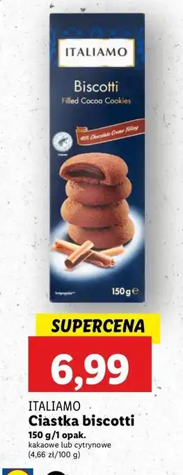 Lidl Ciastka z nadzieniem z kremem czekoladowym Italiamo oferta