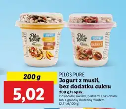 Lidl Jogurt owoce owies granola Pilos pure oferta