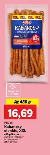 Lidl Kabanosy drobiowe z mięsem wieprzowym Pikok oferta