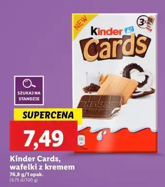 Lidl Herbatniki z czekoladą Kinder cards oferta