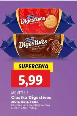 Lidl Ciastka w czekoladzie mlecznej MC VITIE'S DIGESTIVE oferta