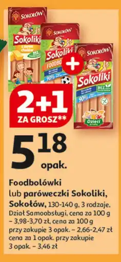 Auchan Parówki z serem cheddar Sokołów sokoliki oferta