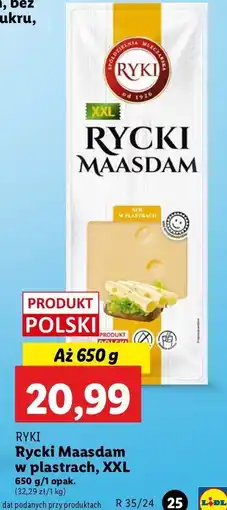 Lidl Ser rycki maasdam Ryki oferta