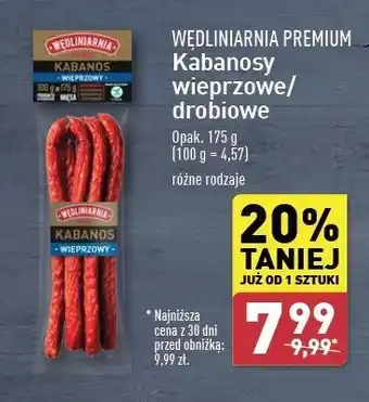 ALDI Kabanosy wieprzowe Wędliniarnia premium oferta