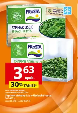 Auchan Szpinak w liściach Frosta oferta