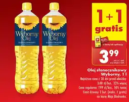 Biedronka Olej słonecznikowy Wyborny oferta