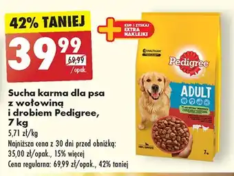 Biedronka Karma dla psa sucha z wołowiną i drobiem Pedigree Vital oferta