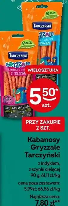 Żabka Kabanosy Gryzzale Tarczyński oferta