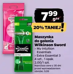 Netto Maszynki do golenia sensitive Wilkinson Extra Essential 3 oferta