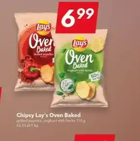 Lewiatan Lay's Oven Baked Pieczone formowane chipsy ziemniaczane o smaku jogurtu z ziołami 110 g oferta