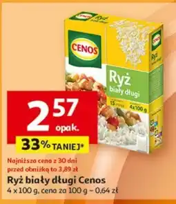 Auchan Cenos Ryż biały długi 400 g (4 torebki) oferta
