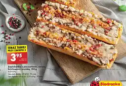 Biedronka Zapiekanka z pieczarkami serem ketchupem i szynką oferta